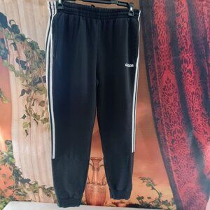 EUC: Adidas Sz XL Black Essentials 3-Stripes Fleece Tapered Joggers